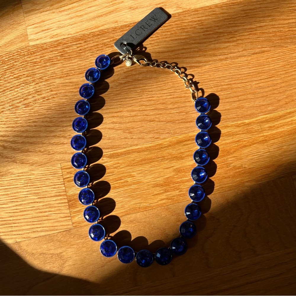 J. Crew Blue Brulee Necklace